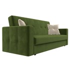Прямой диван «Лига 016», механизм книжка, микровельвет, цвет зелёный / бежевый - Фото 3