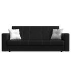 Прямой диван «Лига 016», механизм книжка, экокожа, цвет чёрный / белый - Фото 2