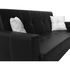 Прямой диван «Лига 016», механизм книжка, экокожа, цвет чёрный / белый - Фото 4