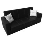 Прямой диван «Лига 016», механизм книжка, экокожа, цвет чёрный / белый - Фото 5