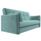 Прямой диван «Лига 018», механизм книжка, велюр, цвет бирюзовый - Фото 3