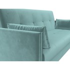 Прямой диван «Лига 018», механизм книжка, велюр, цвет бирюзовый - Фото 4