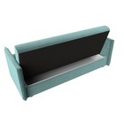 Прямой диван «Лига 018», механизм книжка, велюр, цвет бирюзовый  (артикул 9768640)  большой выбор товаров оптом и в розницу по низким ценам с доставкой