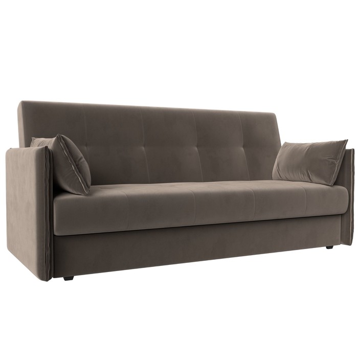 Диван прямой «Лига 018», механизм книжка, велюр, цвет коричневый