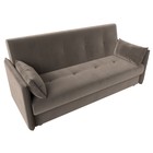 Прямой диван «Лига 018», механизм книжка, велюр, цвет коричневый  (артикул 9768641)  большой выбор товаров оптом и в розницу по низким ценам с доставкой