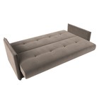 Прямой диван «Лига 018», механизм книжка, велюр, цвет коричневый  (артикул 9768641)  большой выбор товаров оптом и в розницу по низким ценам с доставкой