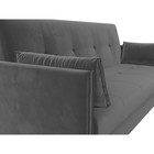 Прямой диван «Лига 018», механизм книжка, велюр, цвет серый  (артикул 9768642)  большой выбор товаров оптом и в розницу по низким ценам с доставкой