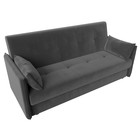 Прямой диван «Лига 018», механизм книжка, велюр, цвет серый  (артикул 9768642)  большой выбор товаров оптом и в розницу по низким ценам с доставкой