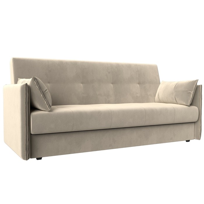 Диван прямой «Лига 018», механизм книжка, микровельвет, цвет бежевый