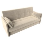 Прямой диван «Лига 018», механизм книжка, микровельвет, цвет бежевый  (артикул 9768643)  большой выбор товаров оптом и в розницу по низким ценам с доставкой