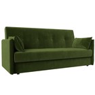 Прямой диван «Лига 018», механизм книжка, микровельвет, цвет зелёный - Фото 1