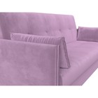Прямой диван «Лига 018», механизм книжка, микровельвет, цвет сиреневый - Фото 4