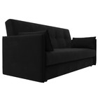 Прямой диван «Лига 018», механизм книжка, микровельвет, цвет чёрный - Фото 3