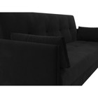 Прямой диван «Лига 018», механизм книжка, микровельвет, цвет чёрный - Фото 4