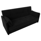 Прямой диван «Лига 018», механизм книжка, микровельвет, цвет чёрный - Фото 5