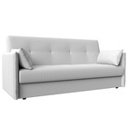 Прямой диван «Лига 018», механизм книжка, экокожа, цвет белый - Фото 1
