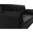 Прямой диван «Лига 018», механизм книжка, экокожа, цвет чёрный  (артикул 9768652)  большой выбор товаров оптом и в розницу по низким ценам с доставкой