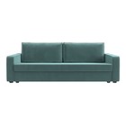 Прямой диван «Лига 009», механизм еврокнижка, велюр, цвет бирюзовый  (артикул 9768741)  большой выбор товаров оптом и в розницу по низким ценам с доставкой