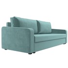 Прямой диван «Лига 009», механизм еврокнижка, велюр, цвет бирюзовый  (артикул 9768741)  большой выбор товаров оптом и в розницу по низким ценам с доставкой