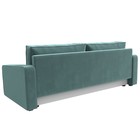 Прямой диван «Лига 009», механизм еврокнижка, велюр, цвет бирюзовый  (артикул 9768741)  большой выбор товаров оптом и в розницу по низким ценам с доставкой