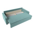 Прямой диван «Лига 009», механизм еврокнижка, велюр, цвет бирюзовый  (артикул 9768741)  большой выбор товаров оптом и в розницу по низким ценам с доставкой