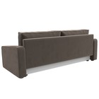 Прямой диван «Лига 009», механизм еврокнижка, велюр, цвет коричневый  (артикул 9768742)  большой выбор товаров оптом и в розницу по низким ценам с доставкой