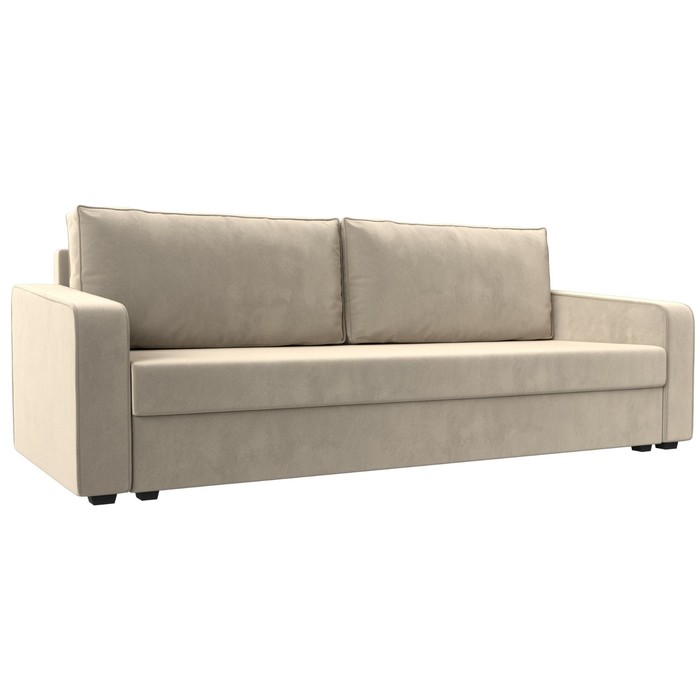 Диван прямой «Лига 009», механизм еврокнижка, микровельвет, цвет бежевый - Фото 1