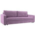Прямой диван «Лига 009», механизм еврокнижка, микровельвет, цвет сиреневый - Фото 1