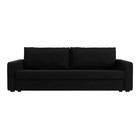Диван прямой «Лига 009», механизм еврокнижка, микровельвет, цвет чёрный - Фото 2