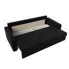 Прямой диван «Лига 009», механизм еврокнижка, микровельвет, цвет чёрный  (артикул 9768747)  большой выбор товаров оптом и в розницу по низким ценам с доставкой