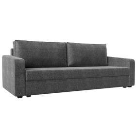 Прямой диван «Лига 009», механизм еврокнижка, рогожка, цвет серый