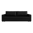 Прямой диван «Лига 009», механизм еврокнижка, экокожа, цвет чёрный  (артикул 9768753)  большой выбор товаров оптом и в розницу по низким ценам с доставкой