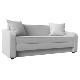 Прямой диван «Лига 013», механизм раскладной, экокожа, цвет белый