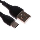 Кабель Eltronic Type-C - USB, 2.4 А, 1 м, зарядка + передача данных, пакет, черный 9699573 - фото 13998812