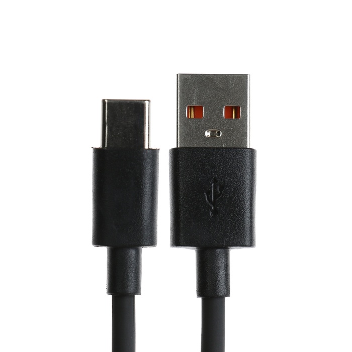 Кабель Eltronic Type-C - USB, 2.4 А, 1 м, зарядка + передача данных, пакет, черный - фото 51524785