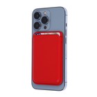 Картхолдер на телефон, кожа, MagSafe, красный - фото 10549357