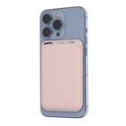 Картхолдер на телефон, кожа, MagSafe, розовый - фото 10549367