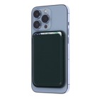 Картхолдер на телефон, кожа, MagSafe, темно-зеленый - фото 51463699