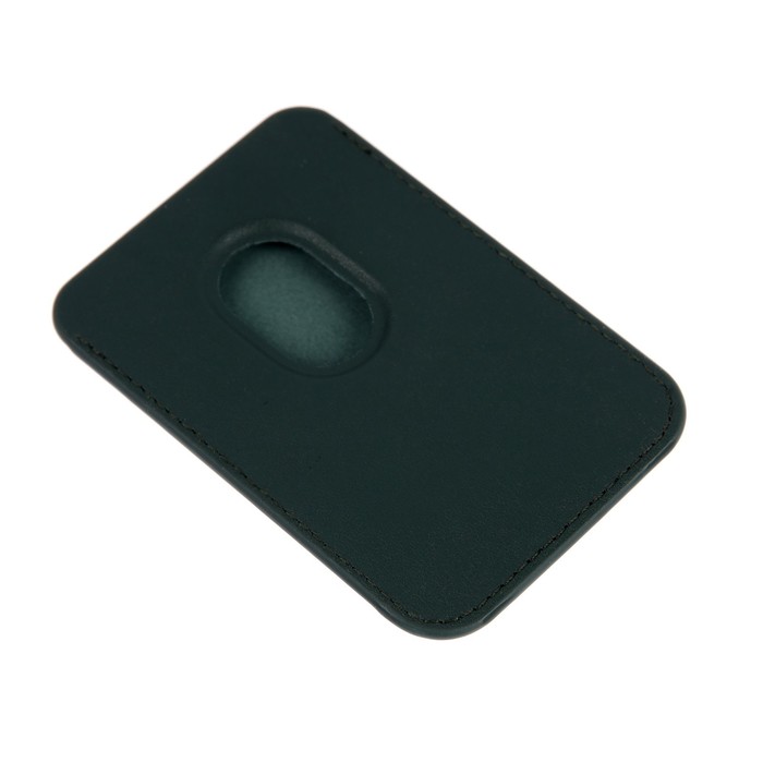 Картхолдер на телефон, кожа, MagSafe, темно-зеленый - фото 51463701
