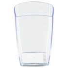 Подставка-стакан для канцелярии СТАММ "Тропик", пластик, квадратная, прозрачная - Фото 2