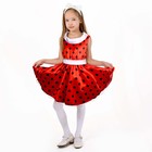 Карнавальный костюм Стиляги1"платье красное в черный горох,повязка р-р 32 рост122-128 - фото 4259929