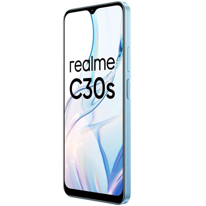 Смартфон Realme C30s, 6.5", 4Гб, 64Гб, 8Мп, 5Мп, microSD, 2sim, 5000мАч, голубой - фото 51470127