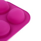 УЦЕНКА Форма силиконовая для выпечки Доляна «Полусферы», 24×16 см, 6 ячеек, d=5.5 см, цвет МИКС - Фото 3