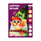 Картон белый А4 10 листов, Calligrata, 200 г/м², немелованный, односторонний, в папке - Фото 5