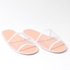 Тапочки  "Водолей" бело-бежевые, одноразовые (индивидуальная упаковка) (комплект 5 шт) - фото 26639843