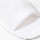 Одноразовые тапочки корал флис, поролон 3 мм, картон 43 размер (индивидуальная упаковка) - Фото 4