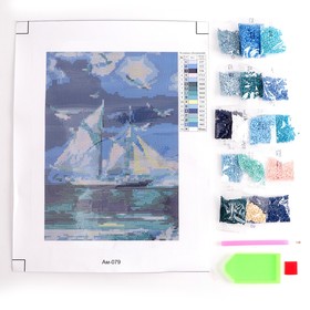 

Алмазная мозаика 21 × 30 см, (полное заполнение) «Тихое море»