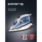 Утюг Polaris PIR 2483K 3m, 2400 Вт, 300 мл, 45г/мин, удар 145г/мин, шнур 3 м, бело-синий 9661633 - фото 57111