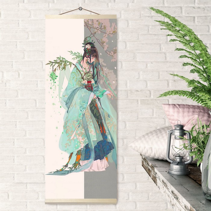 Картина по номерам 35 × 88 см «Панно» «Девушка в кимоно» 29 цветов - Фото 1