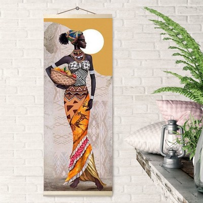 Картина по номерам 35 × 88 см «Панно» «Африканская женщина» 30 цв.